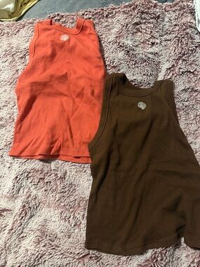 Target Tank Top - Orange and Brown